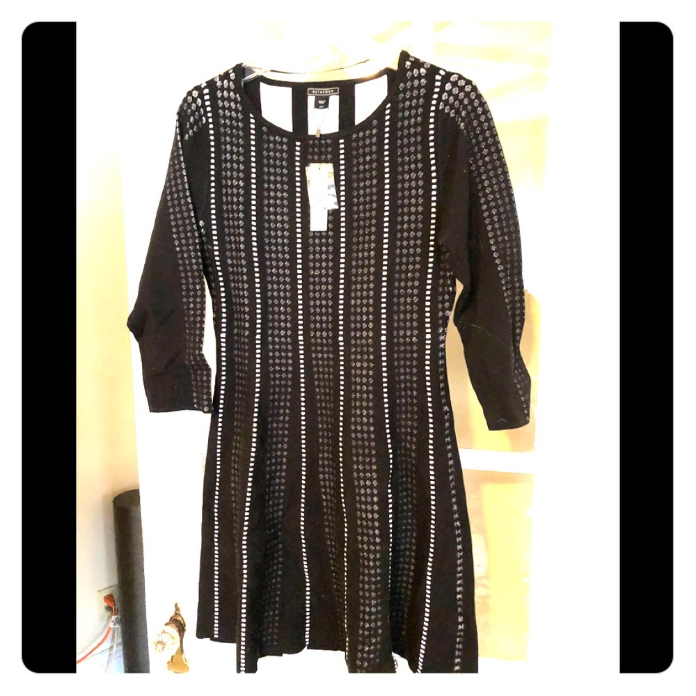 Boat neck flare dress